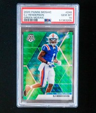 2020 Panini Mosaic - CJ Henderson - Rookie Green Prizm PSA 10 Gem Mint