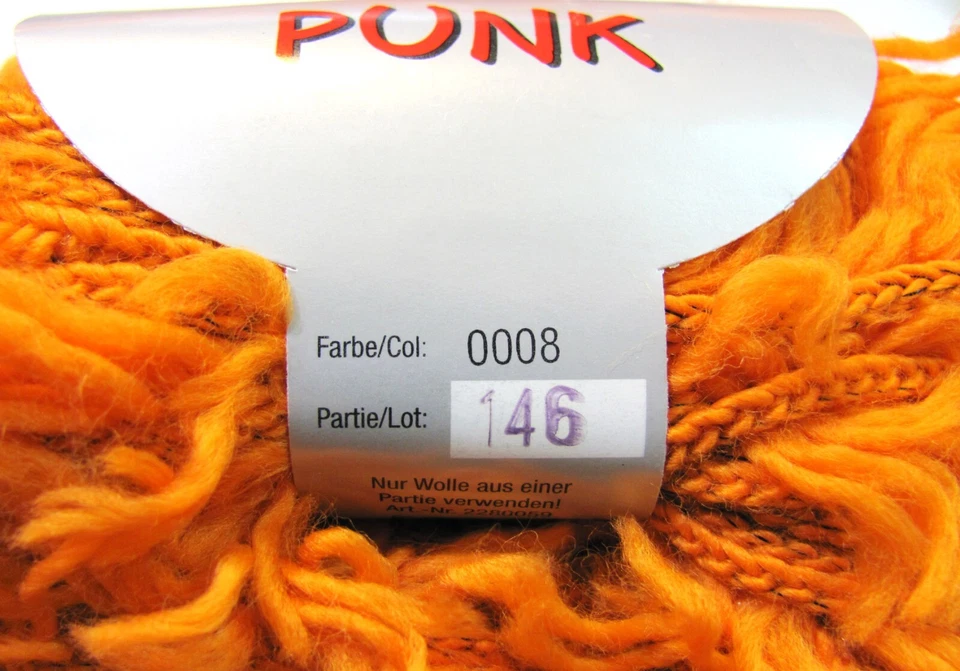 8 Schoeller Stahl Punk Color Orange 0008 Bulky 92% Acrylic, 8% Nylon 35.5 Yards - Image 4 of 4