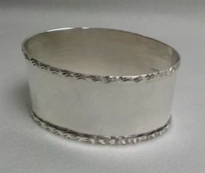 VINTAGE STERLING SILVER NAPKIN RINGS MEXICO DESIGNER RL NO MONOGRAM