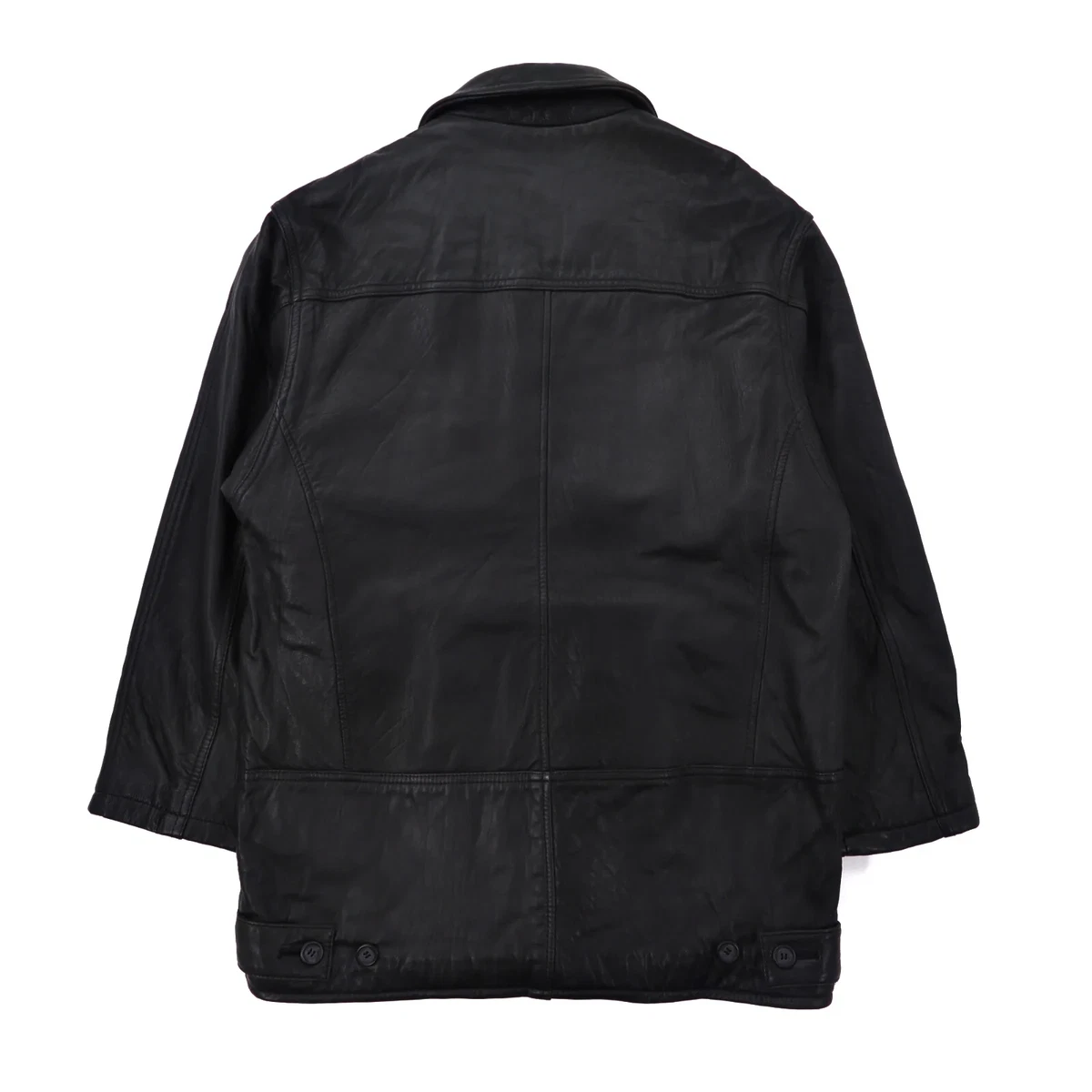 WIND ARMOR Leather Jacket Car Coat M Black Leather eBay