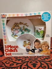 Vintage 1980's Deka Muppet Show Dish Set Ms. Piggy Kermit Fozzie 