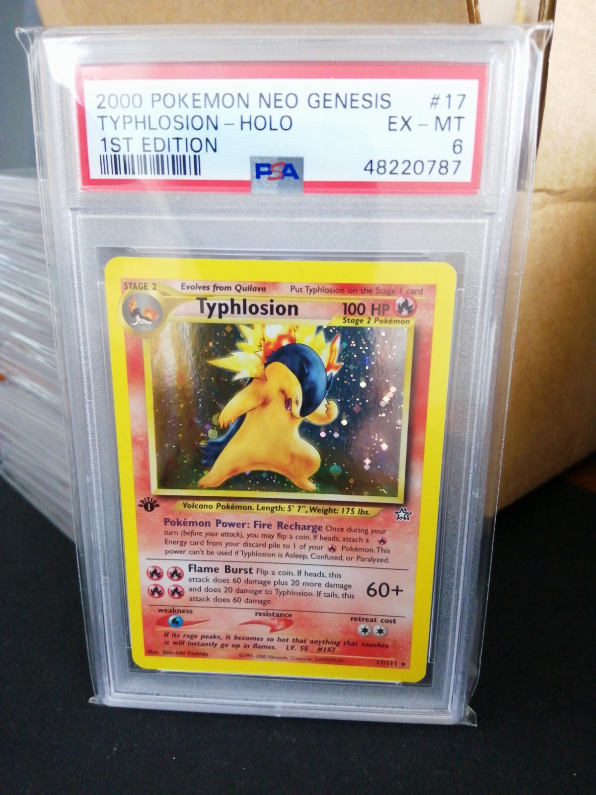 2000 Pokemon 1st edition Neo Genesis Typhlosion holo #17 PSA 6