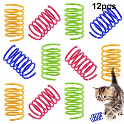 12 Pièces Coloré Printemps Jouet Ressorts Spirale Chat Interactif