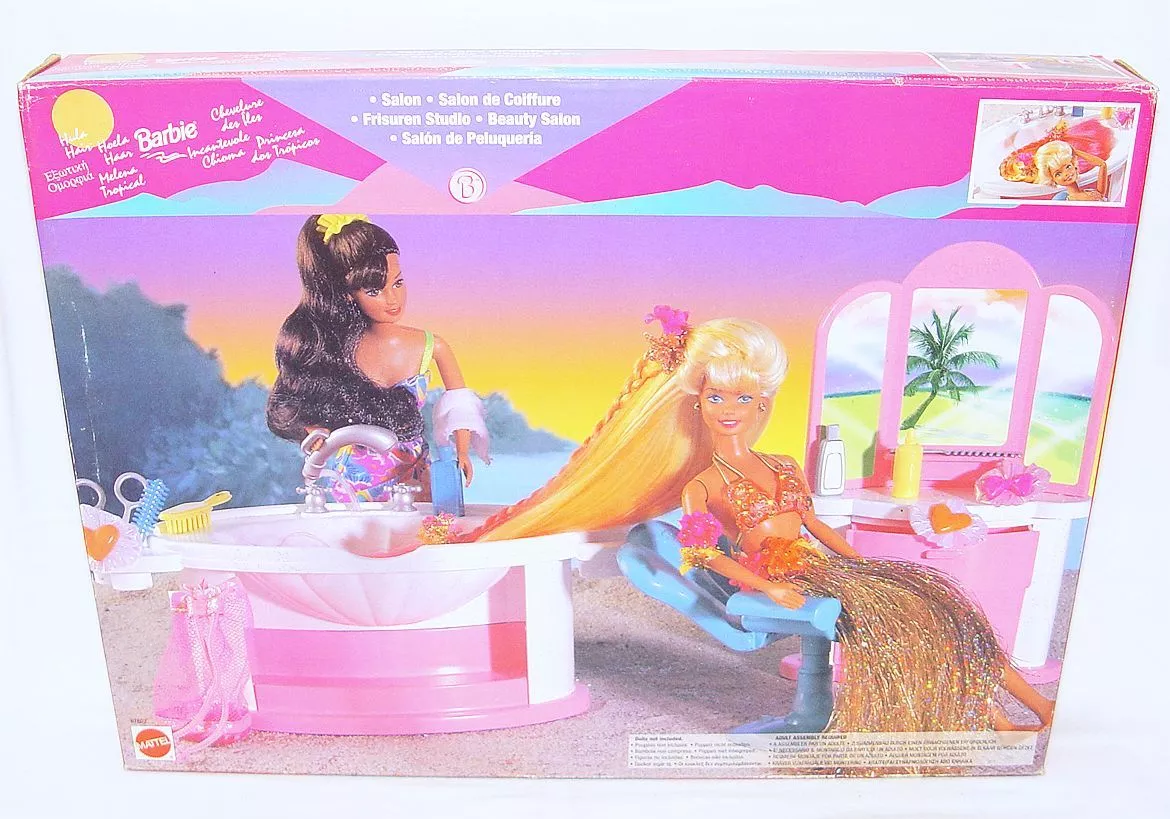 Originais para barbie princesa cabeleireiro, salão de beleza, loja