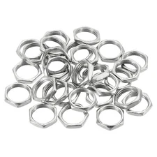 30pcs M12x1.0 Steel Hex Nuts Hardware Nut Screw Bolt Fastener 3mm High 14mm Wide