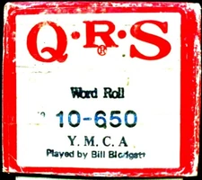 QRS Word Roll Village People  Y.M.C.A. Bill Blodgett 10-650 Player Piano Roll   