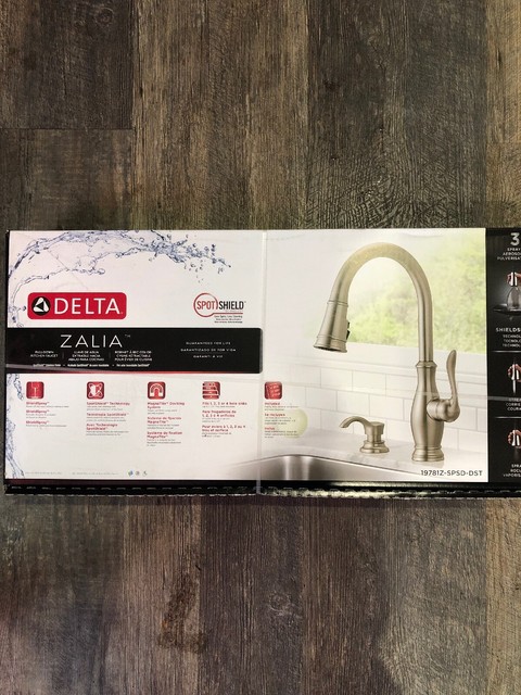 Delta Zalia Pull Down Stainless Finish Kitchen Faucet 19781z Spsd Dst
