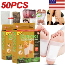 50 Cleansing Detox Foot Pads Patches KINOKI As Seen On TV 50 PADS 50 DETOX POUCH