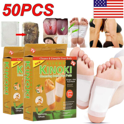 50 Cleansing Detox Foot Pads Patches KINOKI As Seen On TV 50 PADS 50 DETOX POUCH