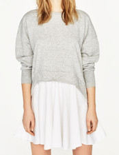 Zara Grey and White hoodie dress Size M