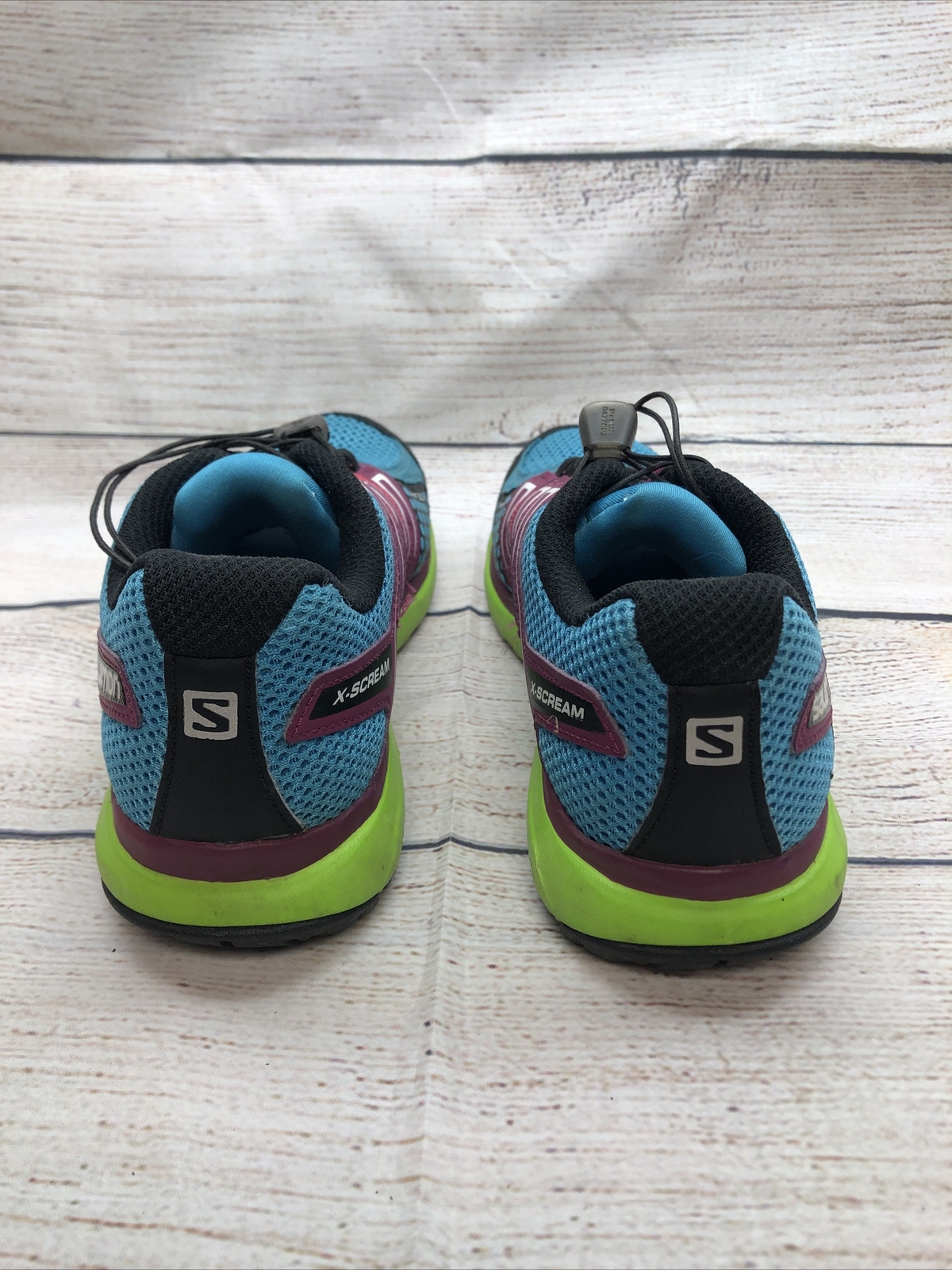Scarpe da passeggio Salomon donna taglia 6 X Scream City trail running blu rosa verde
