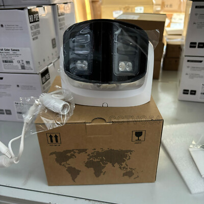 NEW! Hikvision Compatible 4MP 180°Panoramic IP Camera Dual lens&light 2way Audio