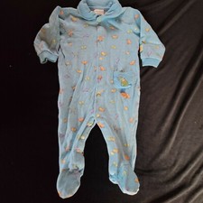 Carters John Lennon Blue Animals One Piece Outfit Footed Romper Clothes Baby 6-9
