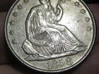 1858 O Seated Liberty Half Dollar- New Orleans, AU Details