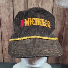 Vintage Michelob Corduroy Snapback Hat Advertising Trucker Cap Made in USA