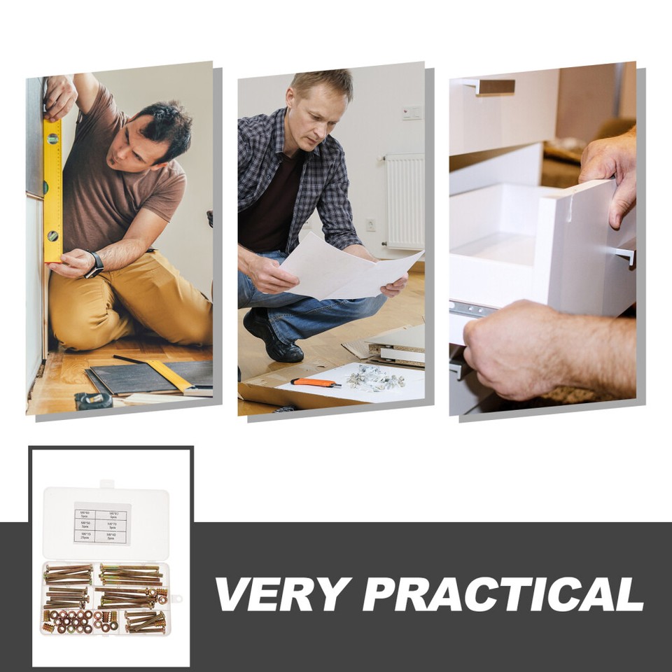 Furniture Hardware Threaded Inserts Nuts and Bolt Flat Head eBay