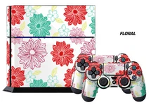 Designer Skin PS4 Playstation Sticker 4 Console Controller Decals FLORAL