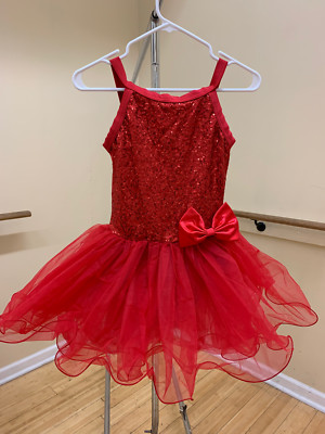Ballet Jazz Tap Dance Tutu Style Costume Red Child Large Weissman