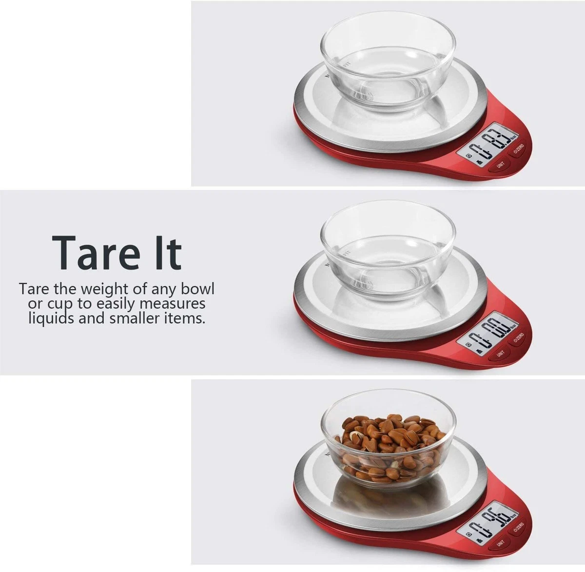 Balanza Digital De Cocina Bascula Para Gramos Gramera Pesa de Alimentos nys
