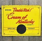 Vintage Schenley's Cream of Kentucky Bourbon Whiskey Tin Advertising Sign