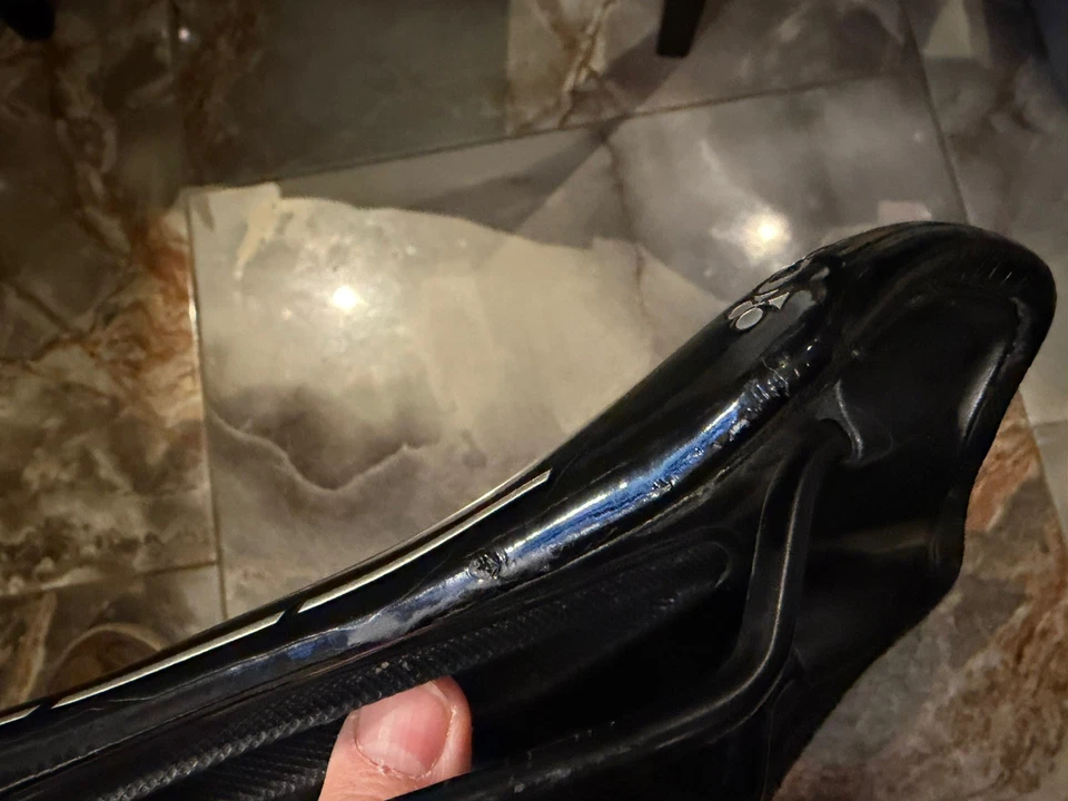 Colnago Selle Italia SL saddle manganese rails RARE black patent - Image 4 of 4