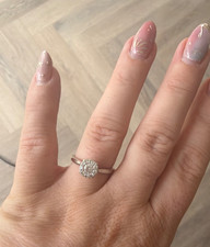 white gold diamond ring size N