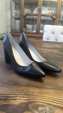 Marc Fisher Vivienne Black Pointed Toe Block Heel Pumps Womens Size 8 Workwear