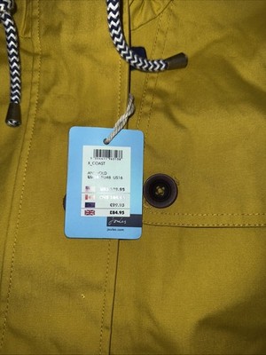 Joules Size 20 Yellow Coast Raincoat Lot 37 Rrp UK