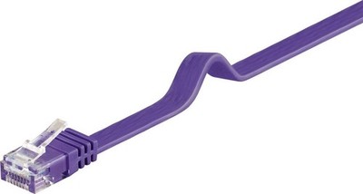 CAT 6 Netzwerkkabel Flachkabel; CAT FLAT 6-0050 U/UTP VIOLETT 0.50m