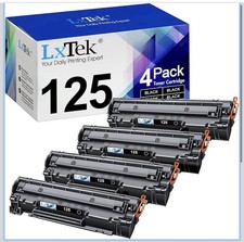Black 4 Pack Toner Cartridge for Canon 125 CRG-125 3484B001 ImageClass LBP6000