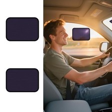 Square Car Window Shades for Side Windshield - 2 Pack Static Cling Driver