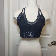 Savage X Fenty City Girl Hike Low Impact Sports Bra Grey Leopard Size XL