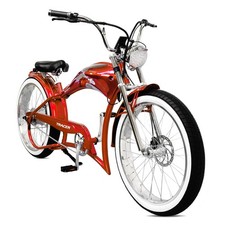 Tracer Red 26'' 500W Electric Bicycle 48V 17.5Ah 25mph Fat Tire Cruiser E-Bike