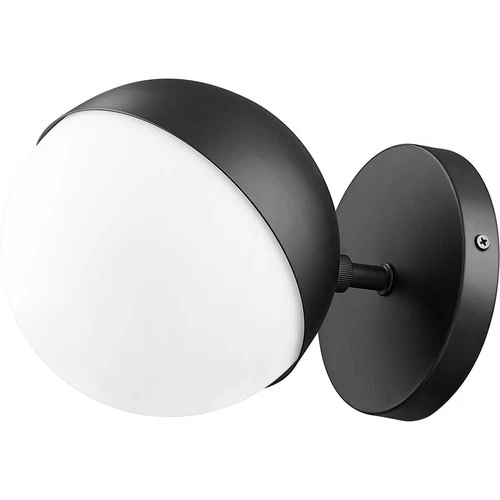 Z-Lite 7517-1S-MB Realm Sphere Wall Sconce Wall Light in Matte Black - Picture 7 of 8