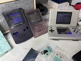 NDSL / NDS Phat / GBA / GBC/GBP Parts Lot - 2 Almost Working Consoles & More
