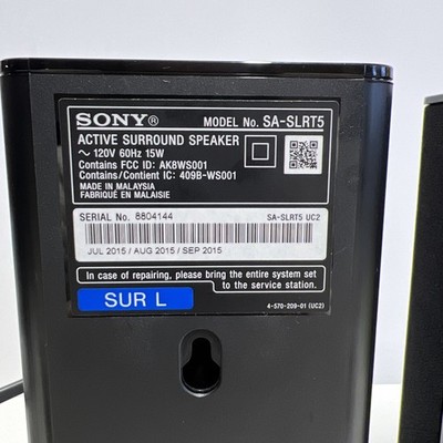 Sony Right Left Surround Speakers SA-SLRT5 SA-SRRT5 Active Powered