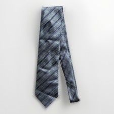 Ermenegildo Zegna Men's Textured Woven Silk Stripped Tie Made In Italy 100 Silk