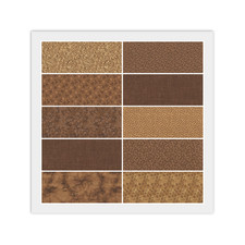 Brown FAT QUARTERS: 10 18" x 22" FQ Bundle, 100 Quilting Cotton Fabric, 1 Dup
