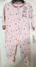 Koala Baby Baby Girls 2-pc Footed Coveralls Set Size 3-6 Months NWT