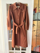Vtg Forecaster of Boston Belted Trench Coat Brown SZ 11/12 Womens USA Juniors