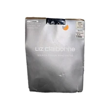 vintage liz claiborne Silken Sheer Control Top Pantyhose M Navy Blue