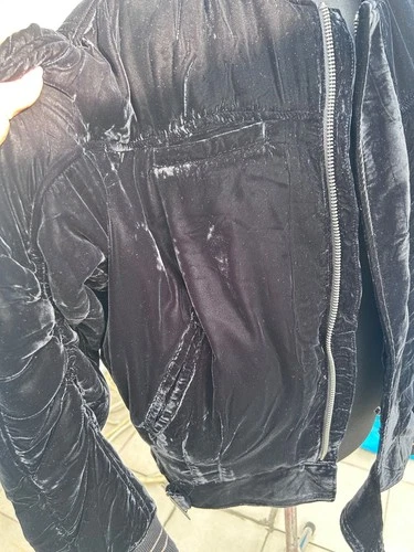 HAIDER ACKERMANN FW16 Velvet Biker Bomber Jacket Gold Lining Black Grail⁠ image 15