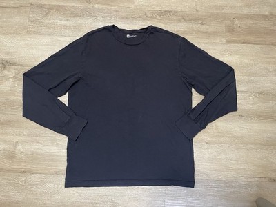 Vintage Gap Athletic Fit Men's Sz L Long Sleeve Shirt Large Black Crew Neck