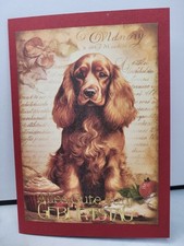 Geburtstagskarte Hund 17x12 mit Umschlag Geburtstag Karte Handgemacht NEU