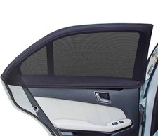 Car Window Shades, 2 Pack Breathable Mesh Side Back Medium, Black