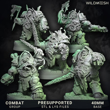 Chaos Plague Annihilators 5-Model Resin Unit Customizable Grimdark 32mm