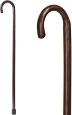 round Handle Wood Cane, Wooden Walking Cane with Rubber Tip, Durable and Warp Re