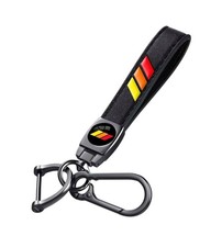 Tri-Color Sports Leather Metal Car Key Chain Keyring Accessories