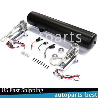 #ad #ad 580 Air Suspension Compressor For 5 Gallon Air Tank 180psi Off Pressure Switch $249.99