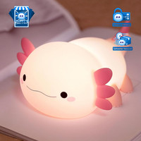 Axolotl Nachtlicht Silikon Dimmbar Wiederaufladbar Touch-Funktion Kinderzimmer